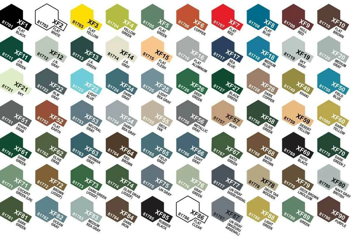 Tamiya Acrylic Paints 10ml X XF Model Paint Jars - 4 x Grey XF-22 R