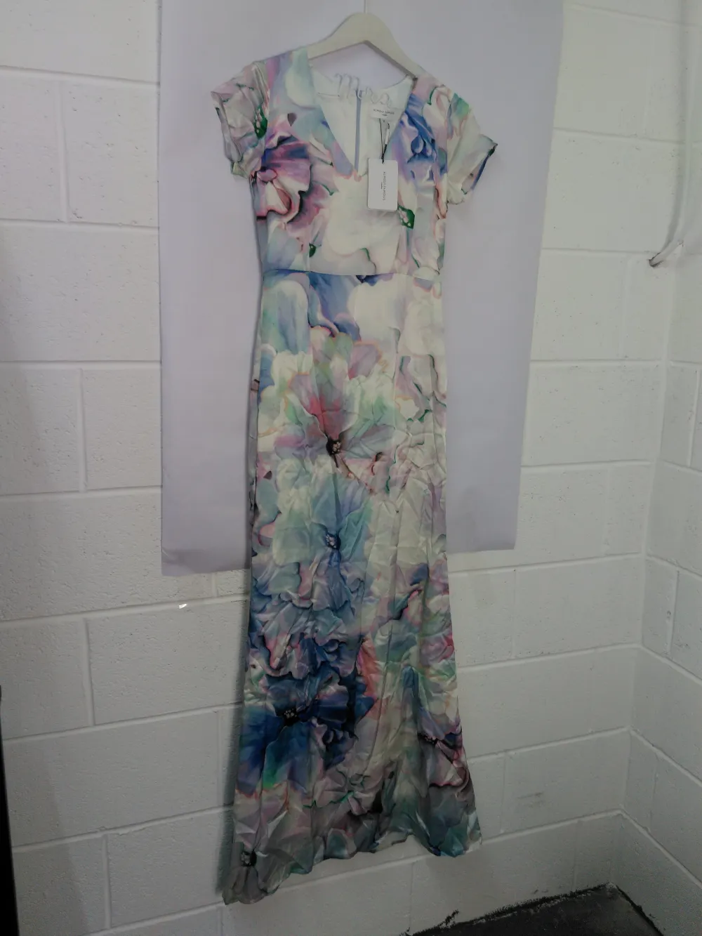 ALMOST FAMOUS London Designer Occasion wedding maxi long silk dress Size 8