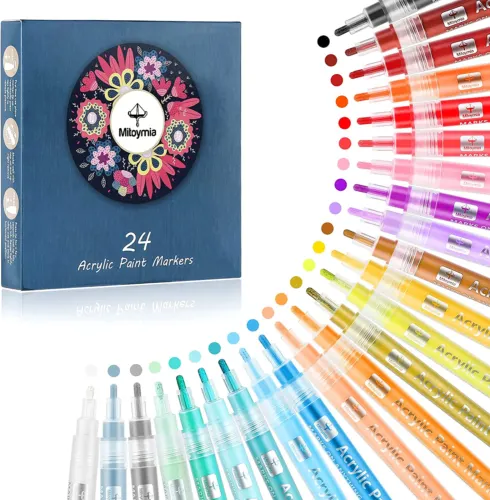 Paint Pens Markers - Acrylic Paint Pens for Rocks Painting Glass Stone Wood Cer