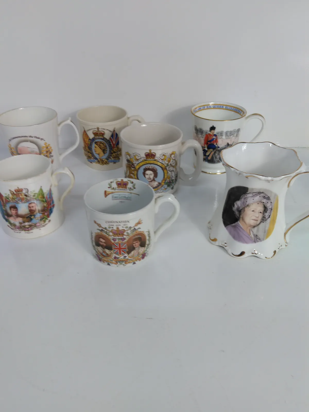 Royal Commemorative Mugs Coronation Kings Queens Pope Queen Mother Princes