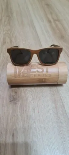 4est Shade Sunglasses + Fabric Case, Wooden Case & Cleaning Cloth