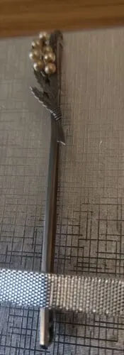 VINTAGE WBs  SILVER & SEED PEARL  LUCKY HEATHER SCOTTISH PIN BROOCH STUNNING