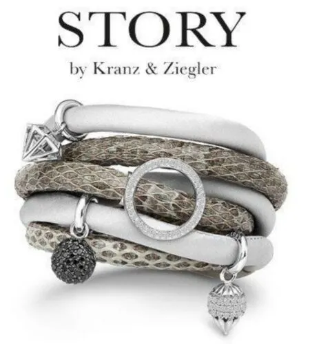 STORY By Kranz & Ziegler Bracelets and Charm Snakeskin & Silk NWOB RRP £295