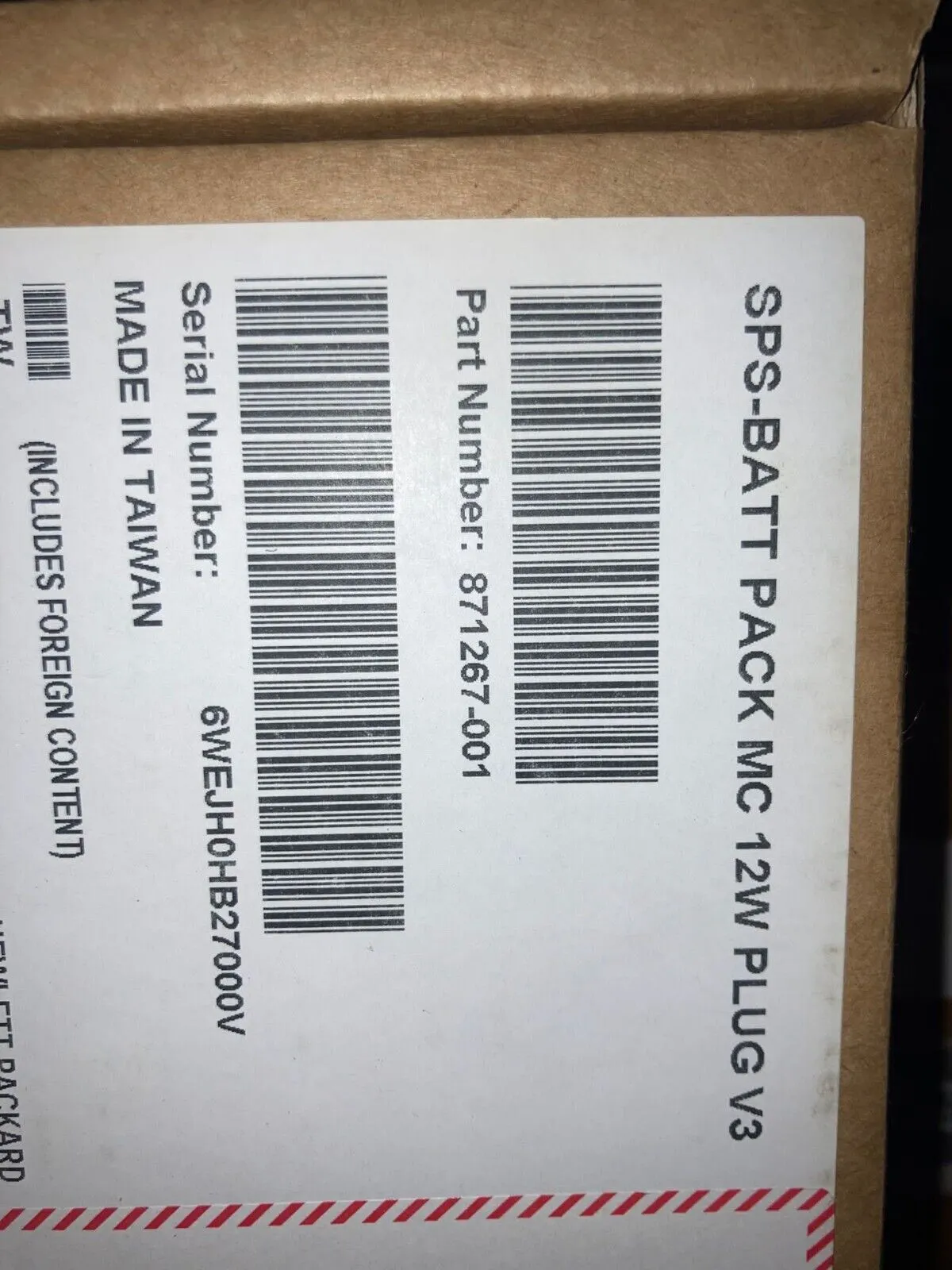 NEW HP/HPE Genuine 871267-001 12W plug v3 STORAGE BATTERY BBWC FOR GEN9