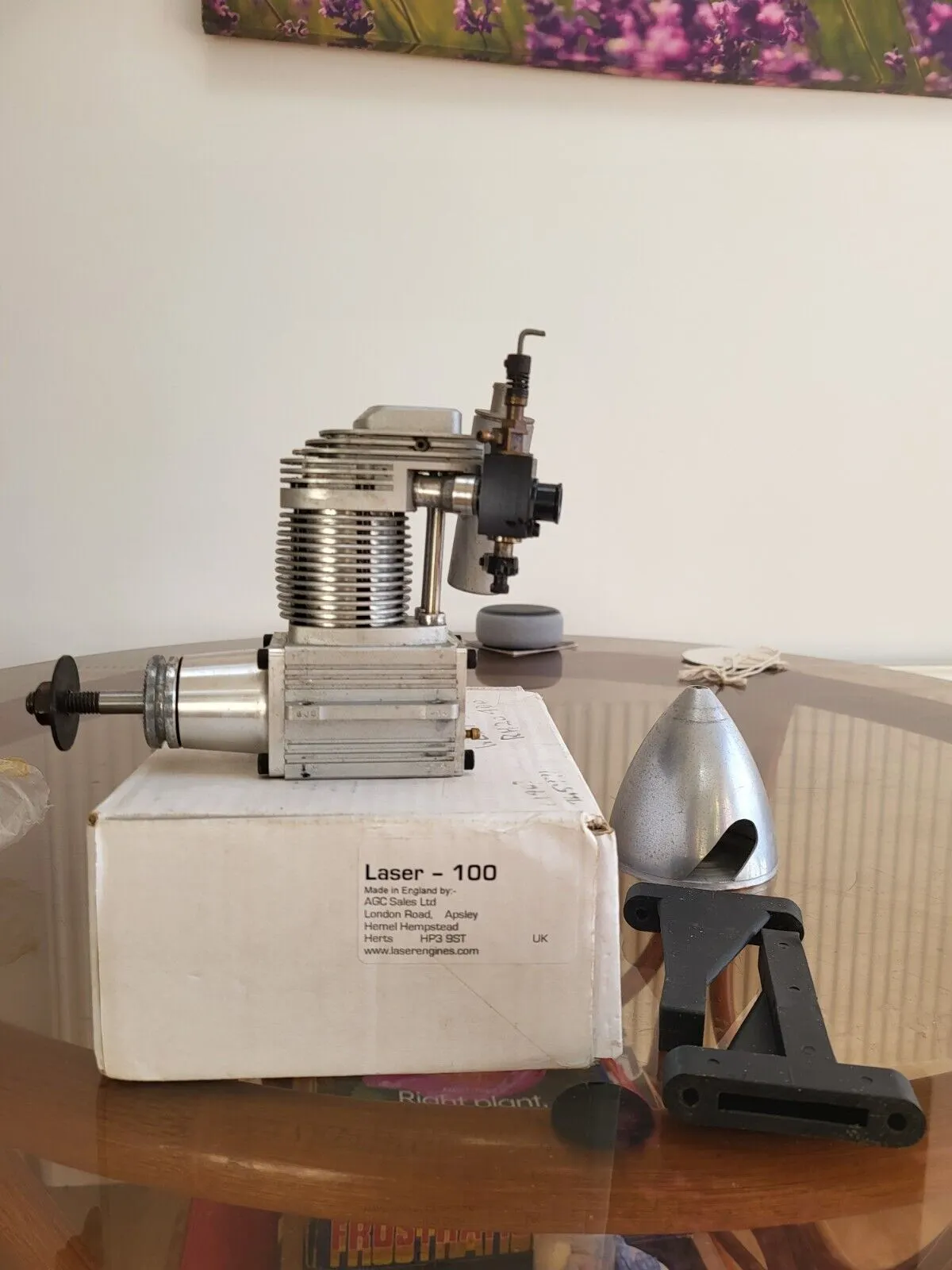 Laser 100 model aero engine, very good condition, has had very little use.