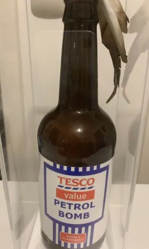 Tesco Value Petrol Bomb Angus Banksy With Display Case Sold Out