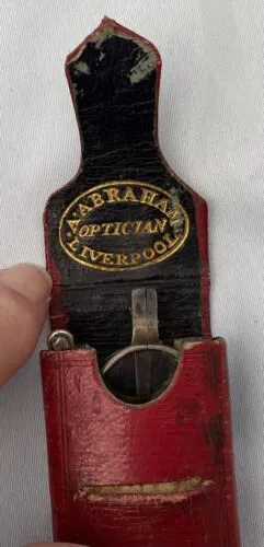 George IV Solid Silver 4 Lense Spectacles A Abraham In Leather Case London 1823