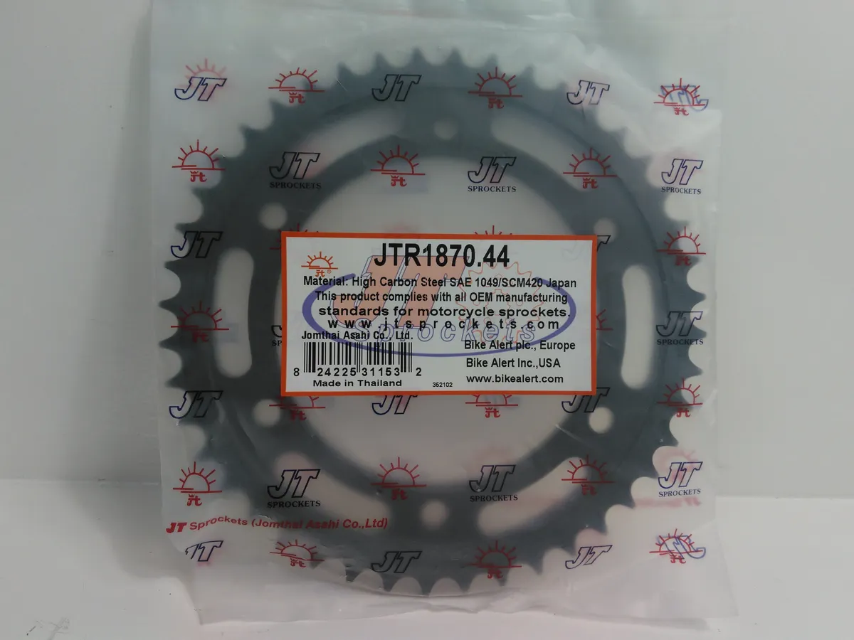JT Steel Rear Sprocket Teeth: 44   Fits Yamaha Road YBR250  2007 to 2010 2011
