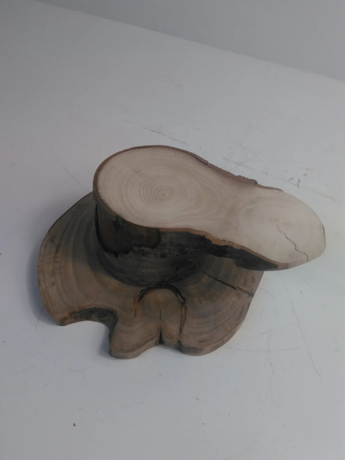 1 Level Wood Slice Rustic Wedding Table Craft Decor Natural log Cake stand