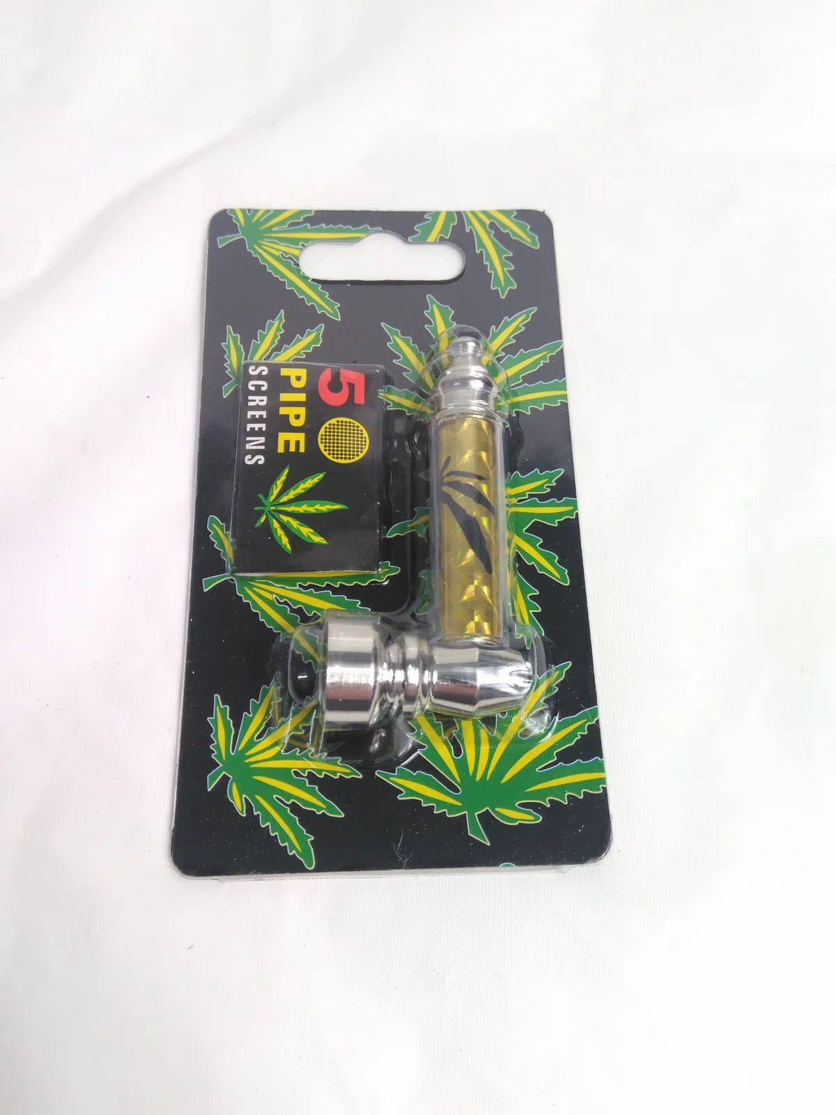 NEW Metal Tobacco Smoking Pipe + 5 Screens Pocket Size UK Stock