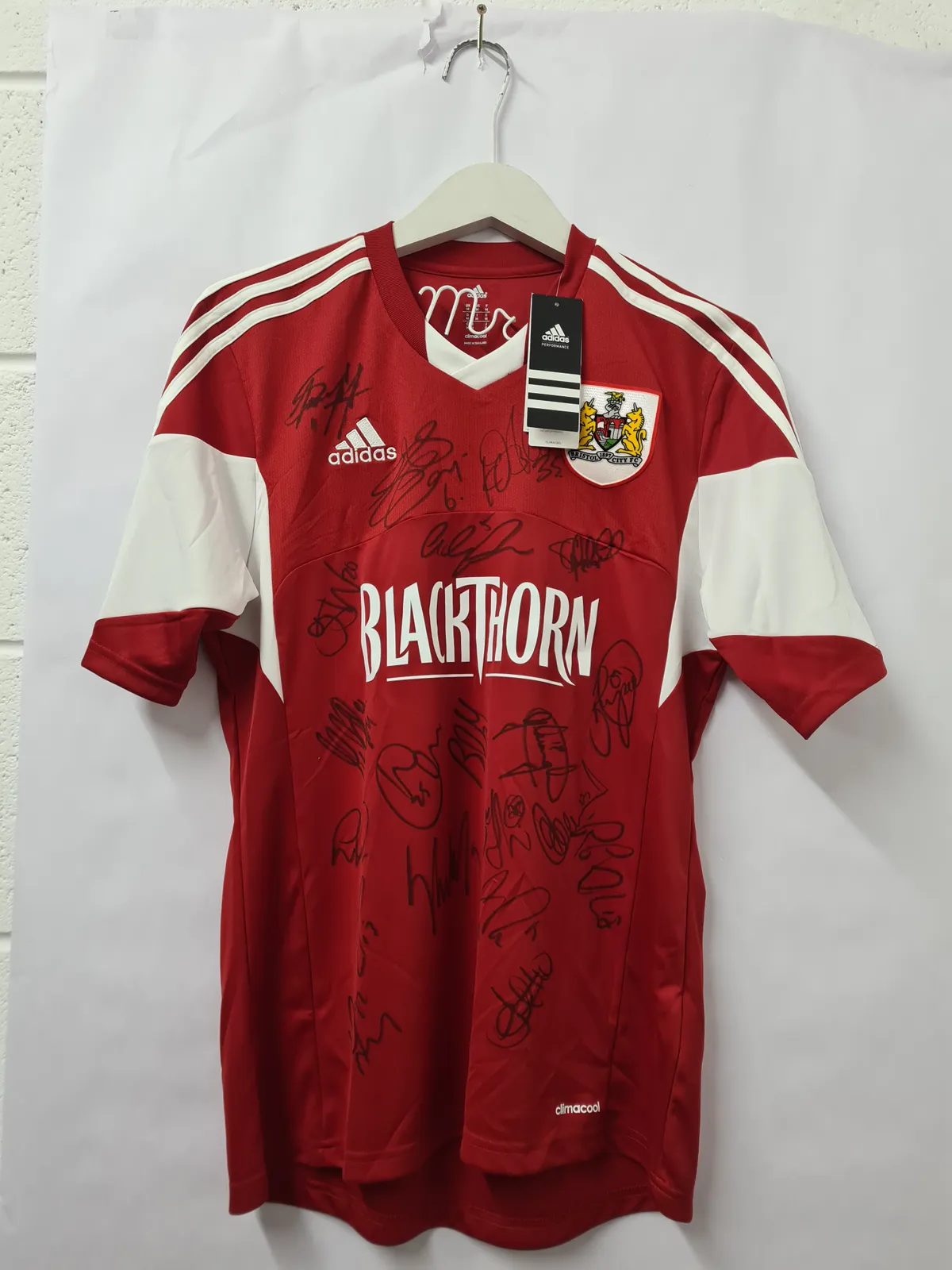 Adidas Signed Bristol City Football Shirt - Medium