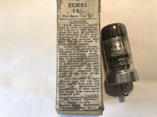 Mullard ECH21, X143 Triode Heptode valve/ tube, NOS, NIB (KP43)