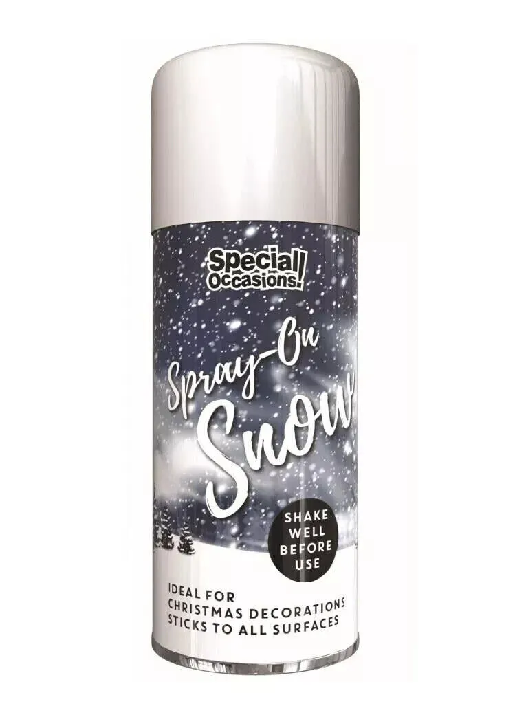 2 x 200ml Christmas Artificial Snow Spray for Trees, Windows, Wreaths etc.
