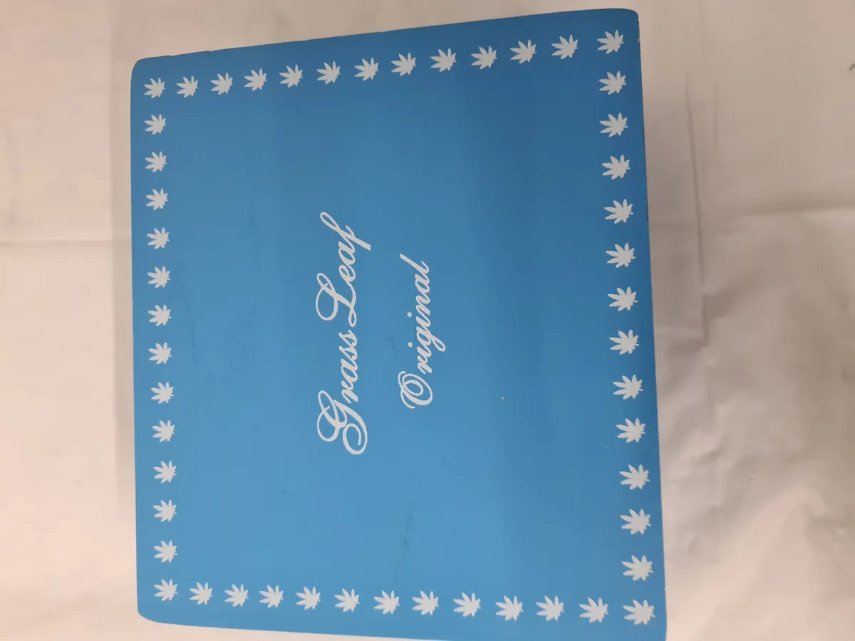 Blue Wooden Smoking Rolling Box Set Rolling Raw Papers  Cone Holder etc