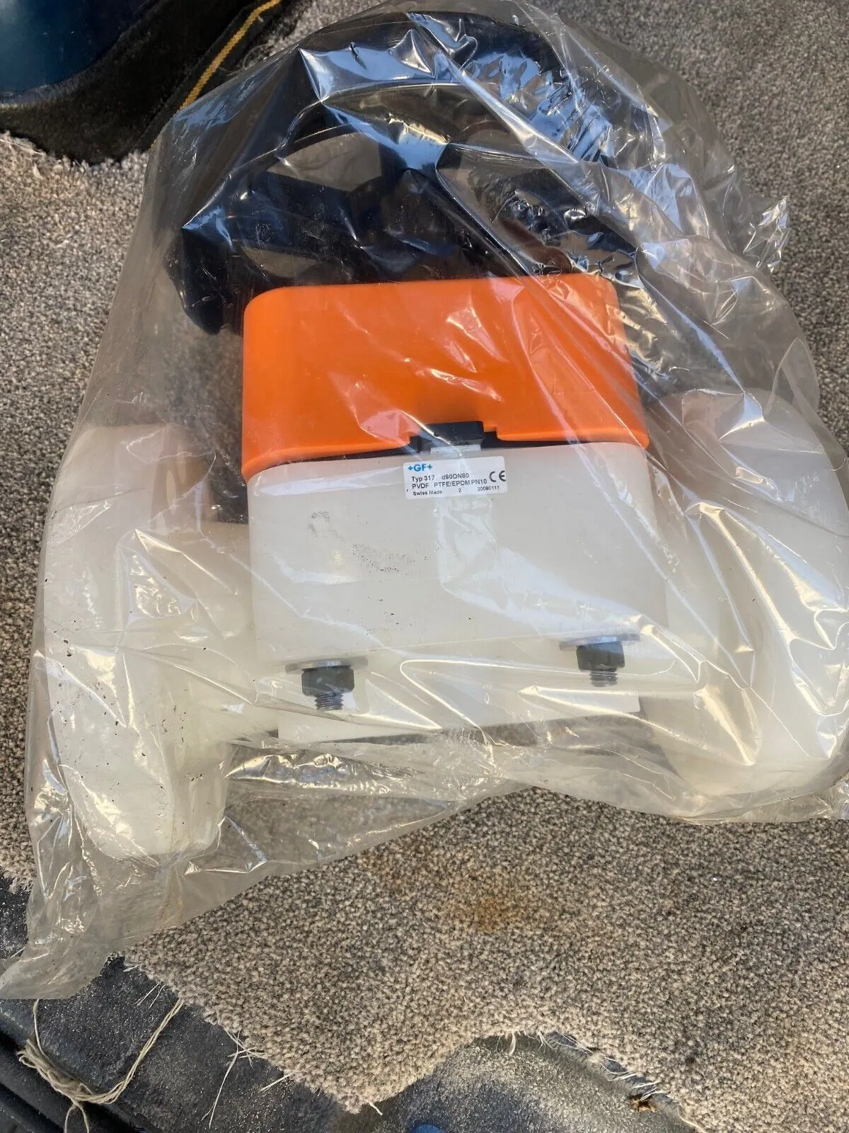 GF 317 PVDF SYGEF d90 DN 80 diaphragm valve 175317009 PTFE Flanged PN10 & ASA150