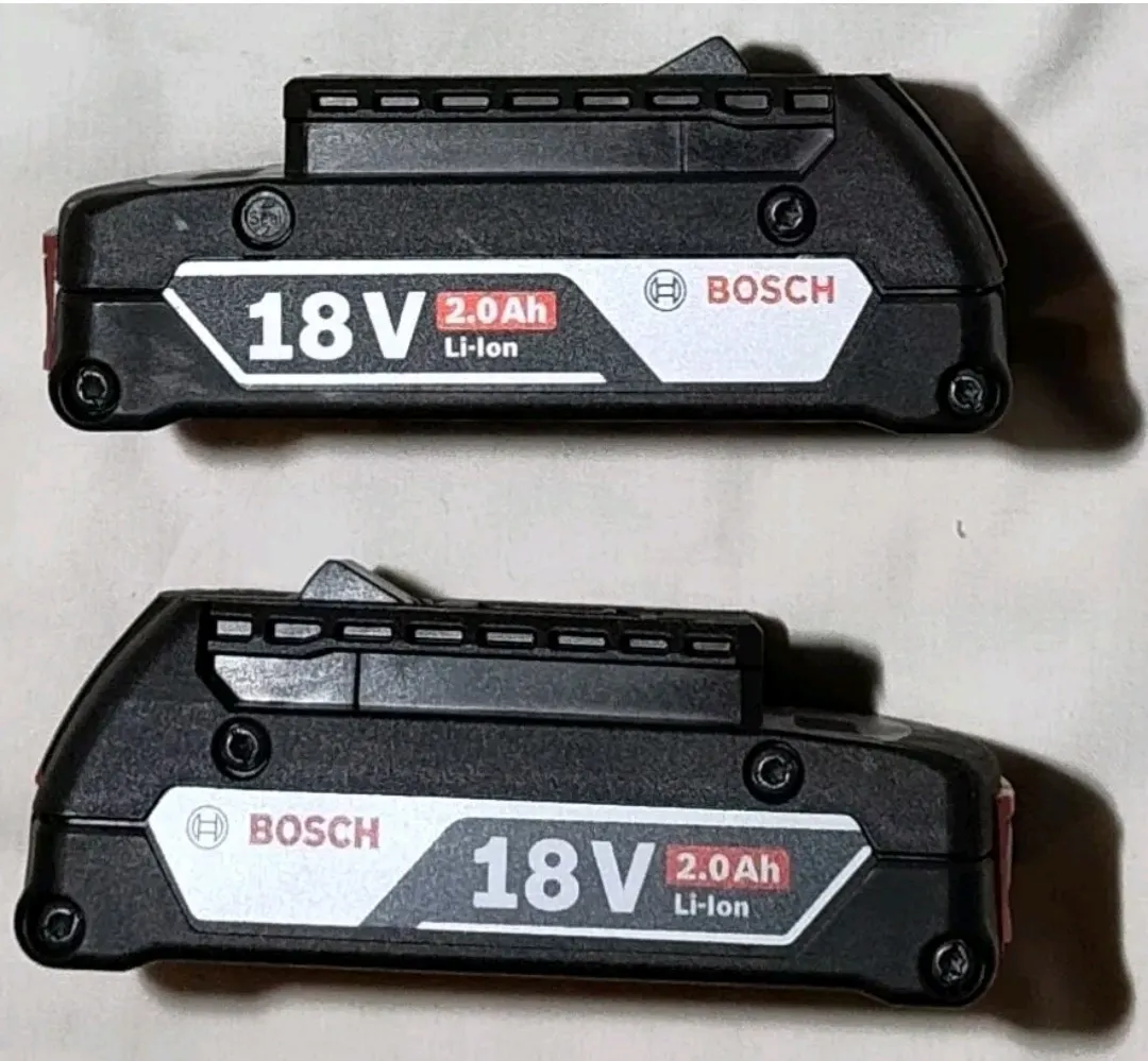 2 x Bosch GBA 18 V 2.0 Ah 1600Z00036 18v 2.0ah Cool Pack Lithium Ion Battery