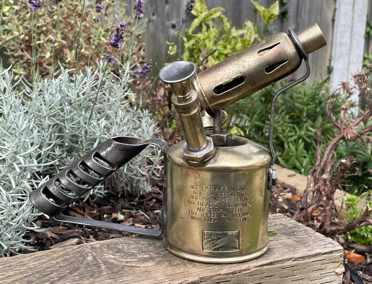 Vintage Bladon B51 Brass & Metal Blow Torch Blow Lamp Man Cave Tool