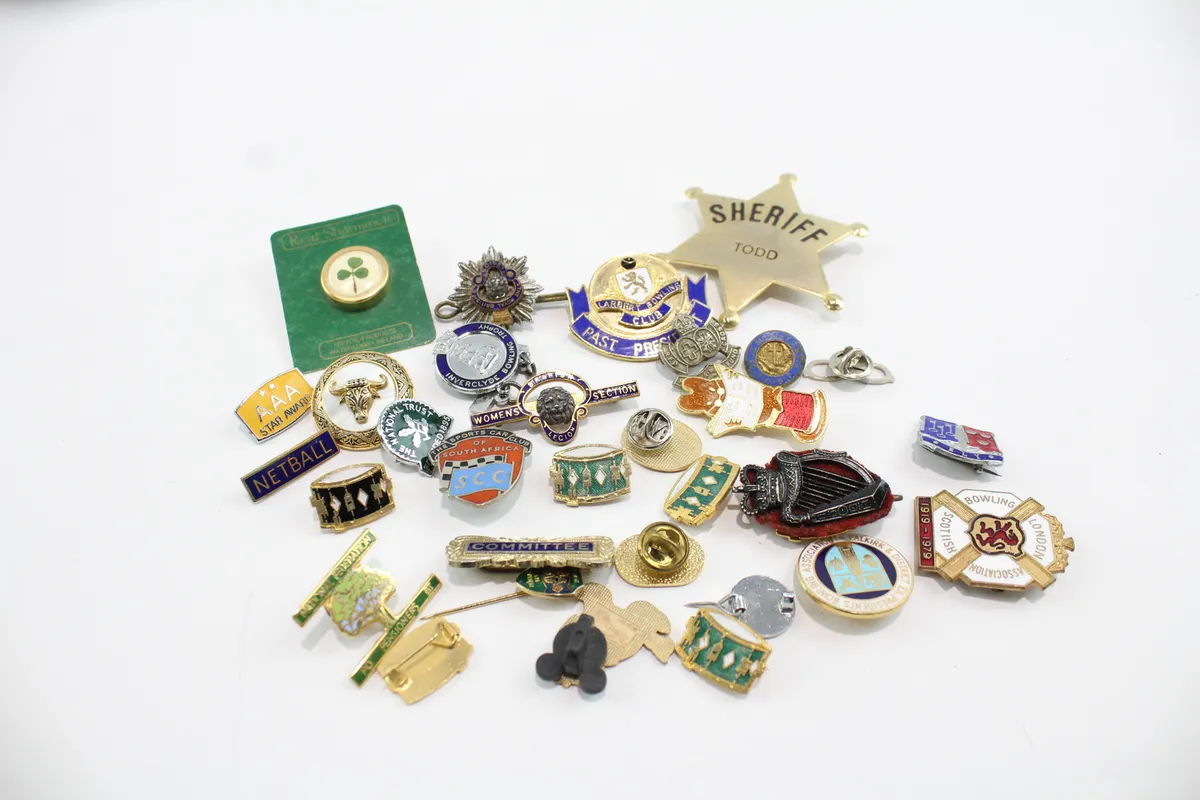 Enamel Badges Vintage Pins Inc Bowling Novelty Souvenir Etc x 30