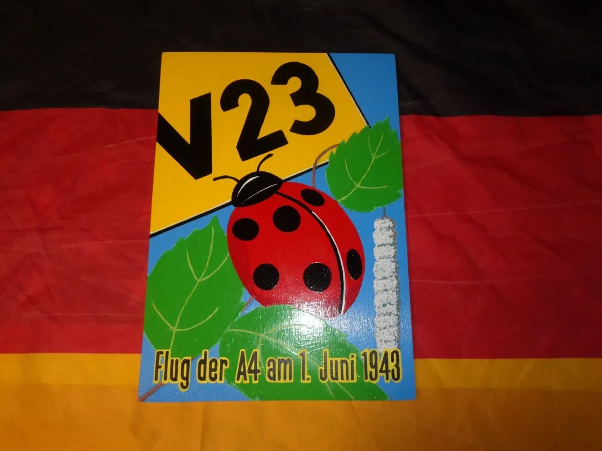 S10 Post WW2 German A4 / V2 Rocket Tail Art Plaque V23 Test Flight 01.06.1943