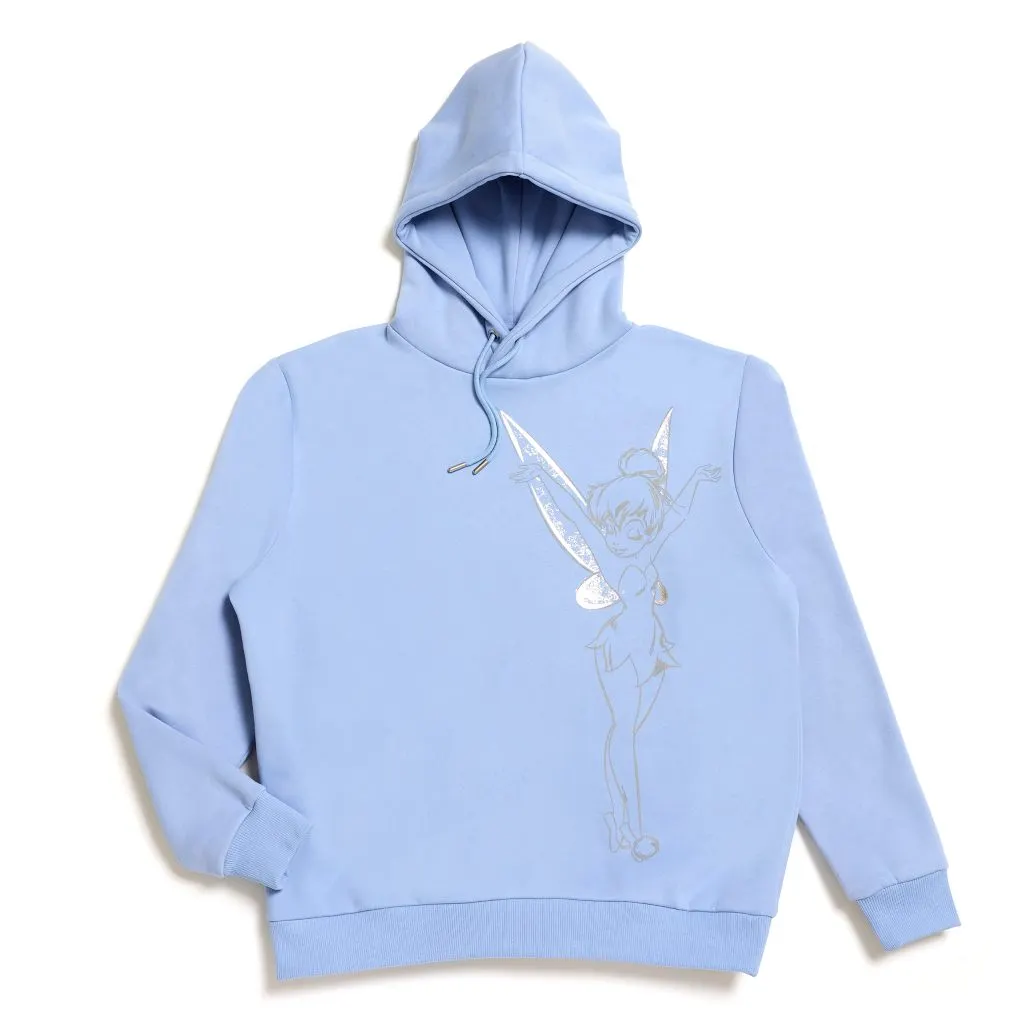 Tinker Bell Blue Hooded Sweatshirt For Adults - Large