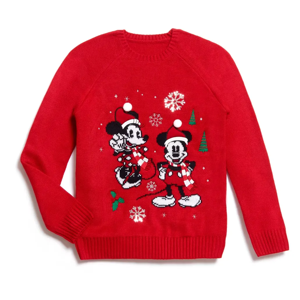 Mickey Mouse and Minnie Mouse Festive Jumper For Kids (Age 9-10)