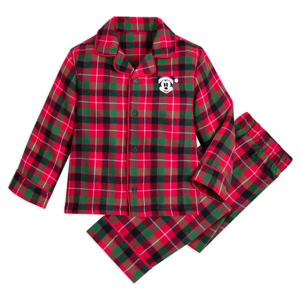 Mickey Mouse Festive Plaid Pyjamas For Kids - 7-8 Years