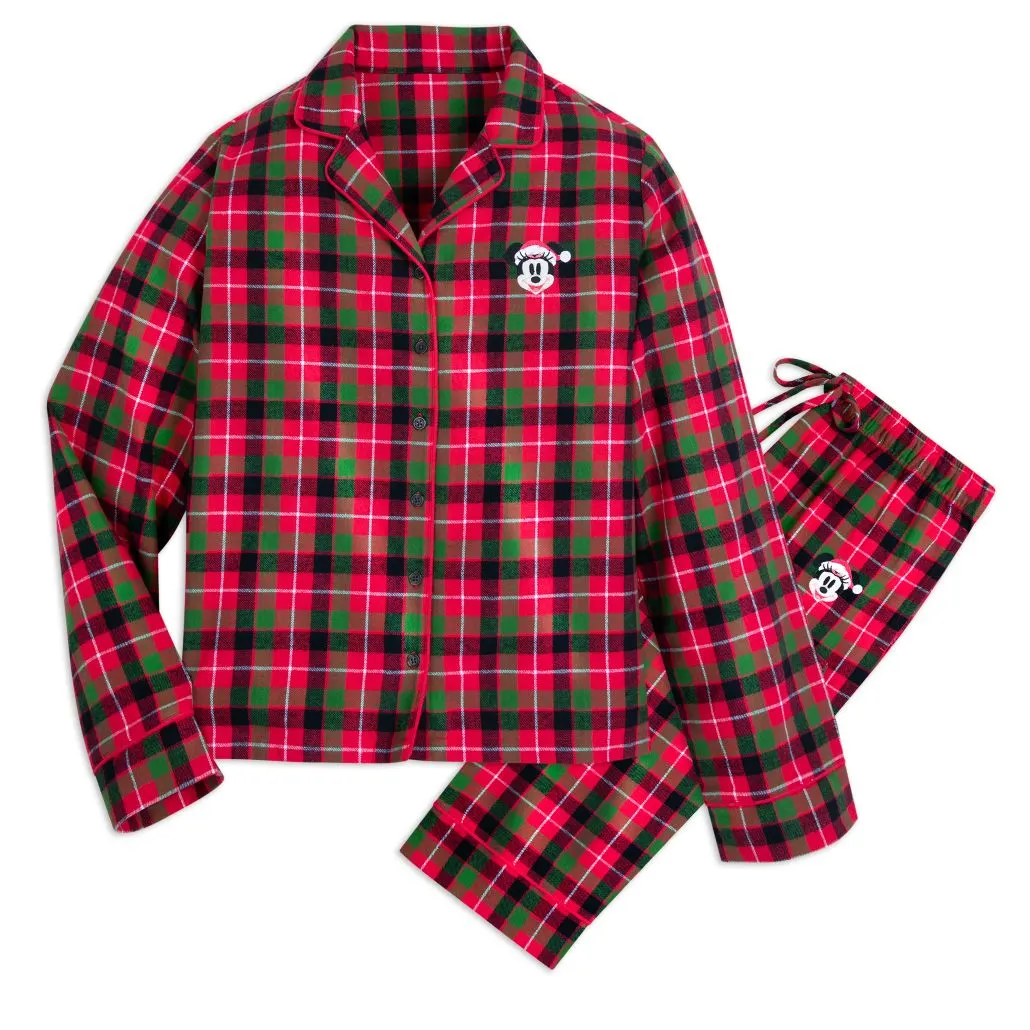 Mickey Mouse Festive Plaid Pyjamas For Laides  - M