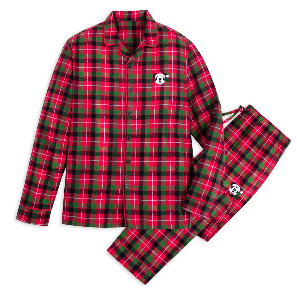 Mickey Mouse Festive Plaid Men's Pyjamas - Large