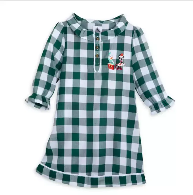 DISNEY STORE MINNIE MOUSE & DAISY DUCK FESTIVE NIGHTSHIRT (AGE 3)