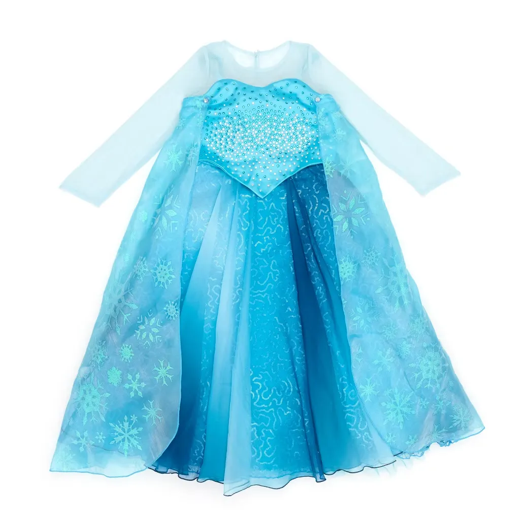 Elsa 10th Anniversary Deluxe Costume For Kids, Disney Frozen (Age: 9/10)