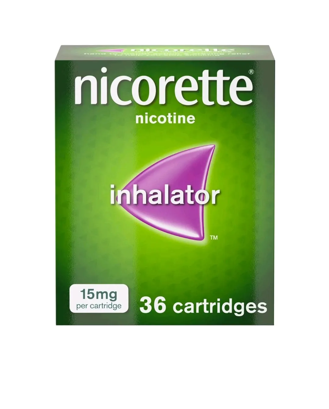 New Nicorette 15mg Nicotine Inhalator: 36 Cartridges Quit Smoking Aid