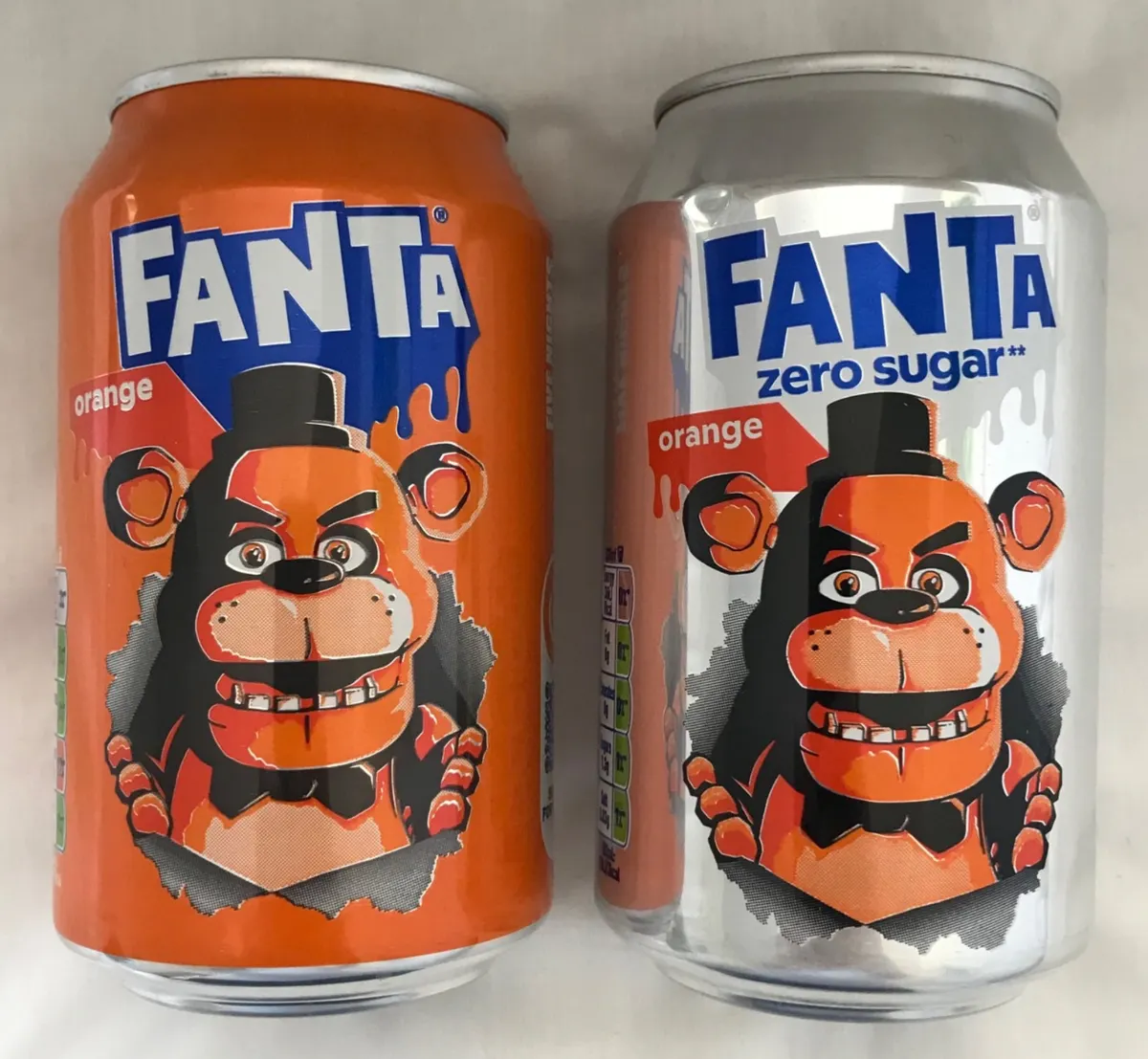 X 2 FNAF Five Nights At Freddy’s FANTA FAZBEAR 330ml Cans New Sealed BB 2026
