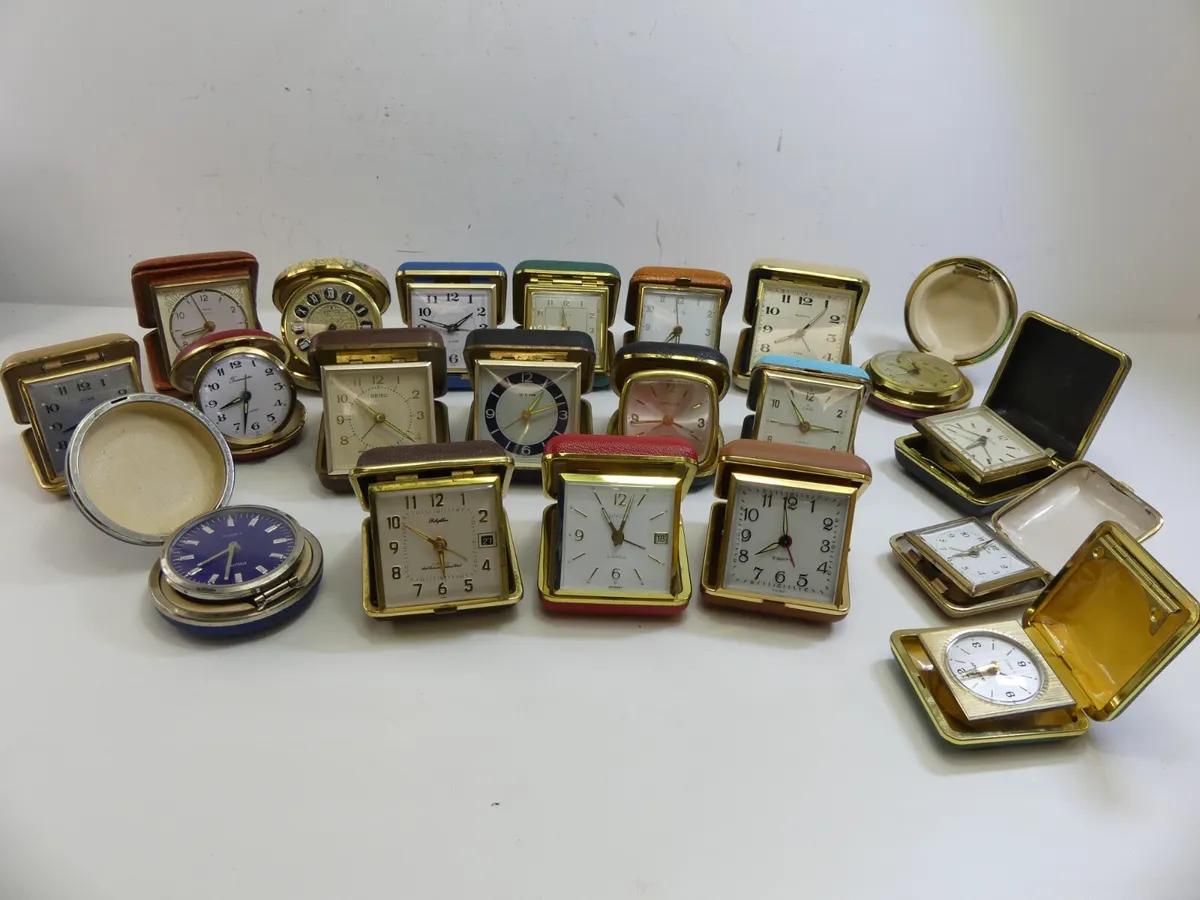 20 Travel Alarm Clocks Job Lot - Untested - For Parts or Repair