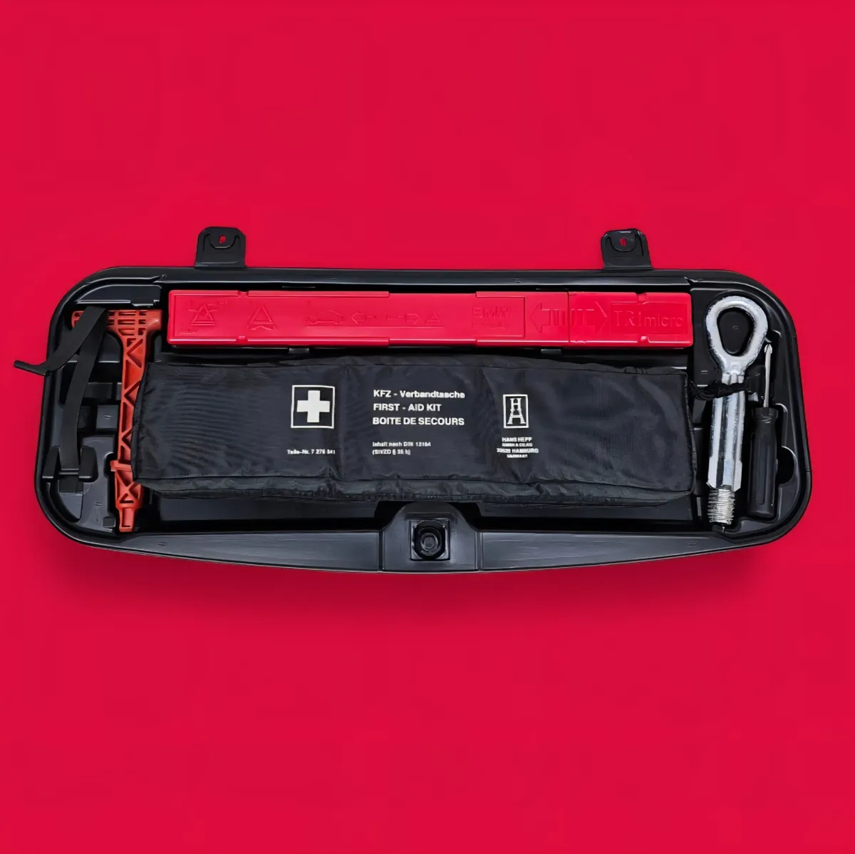 BMW F10 LCI Tool Kit First Aid Kit Holder Used 6788803 7590395 6770487