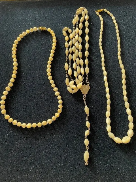 Mother of Pearl Necklaces - Set of 3 - Good Condition Lot