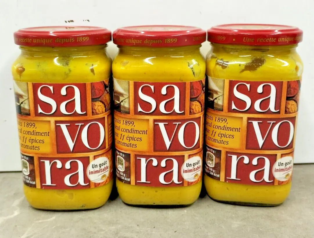 Amora Savora Mustard 11 Spices 385g 3x French Condiment NEW