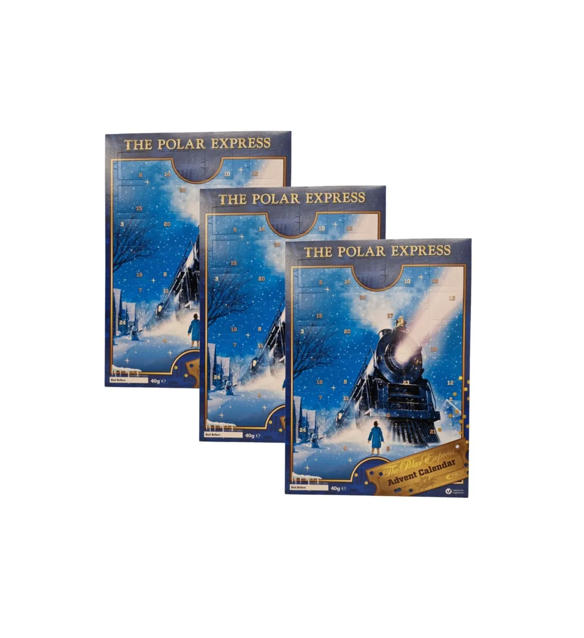 3x NEW The Polar Express Milk Chocolate Advent Calendar 40g Christmas Countdown