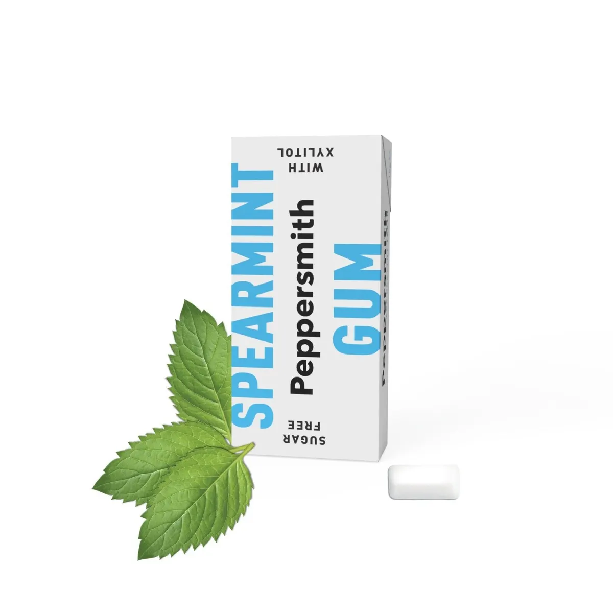 NEW Peppersmith ENGLISH SPEARMINT XYLITOL Sugar Free Vegan Gum (Pack of 12)