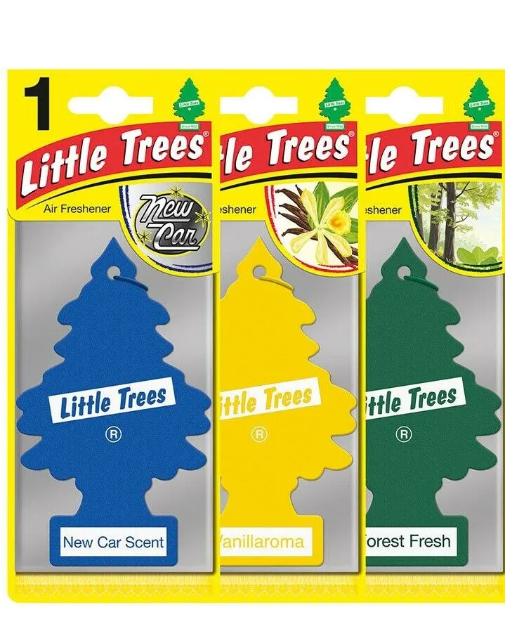 3x Little Trees Magic Tree Air Freshener Mixed Pack New Car Scent New