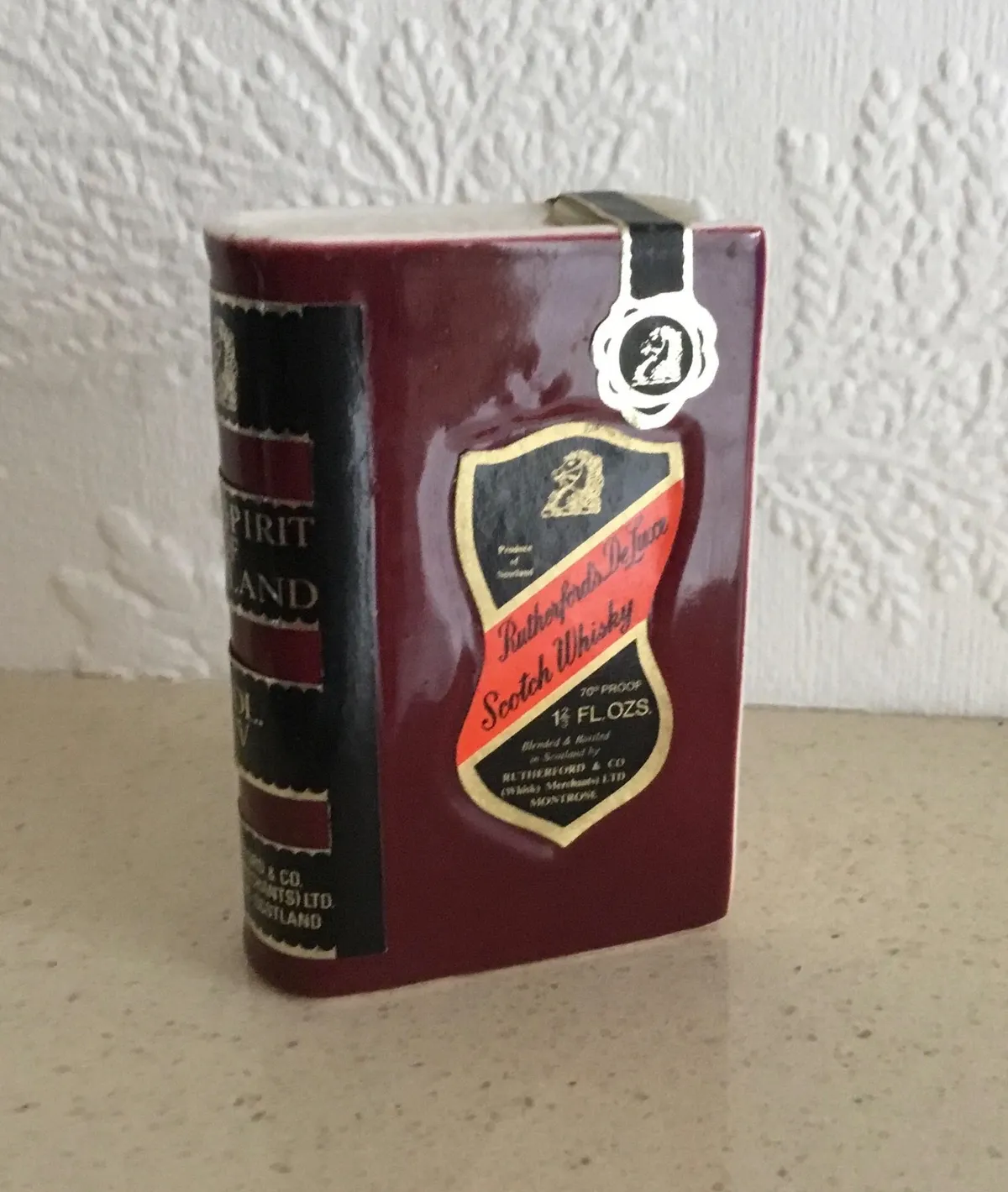 Rutherford & Co Miniature Book Decanter ‘The Spirit Of Scotland’ Vol IV Used