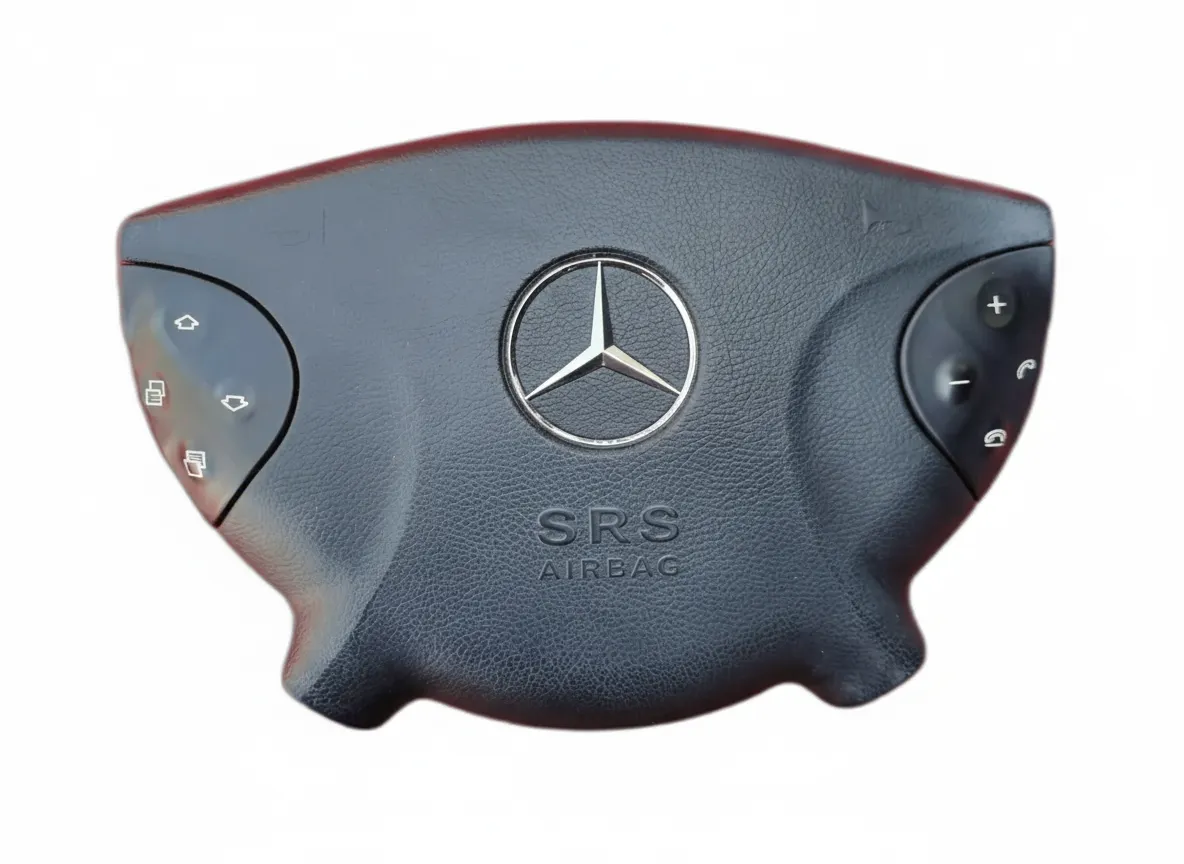 MERCEDES BENZ W211 E CLASS STEERING WHEEL AIRBAG & CONTROLS 21186002029 MINT CON