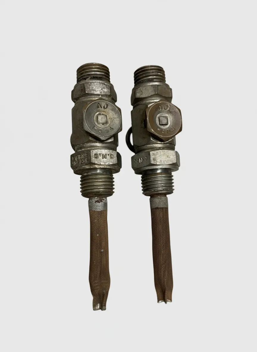 Pair Vintage Enots G&C 1/4" Motorcycle Petrol Fuel Taps Valves For Parts