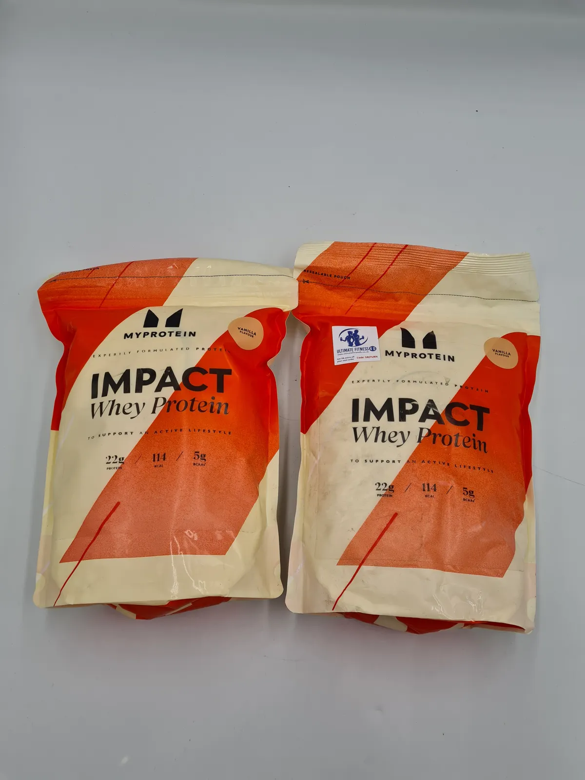2x Myprotein Impact Whey Protein 500g Vanilla New (BBE: 01/27)