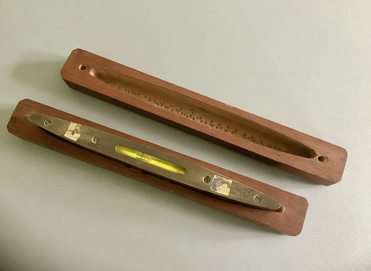 Vintage J Rabone & Sons Spirit Level No.1626 Rosewood & Brass Used w/ Sticker