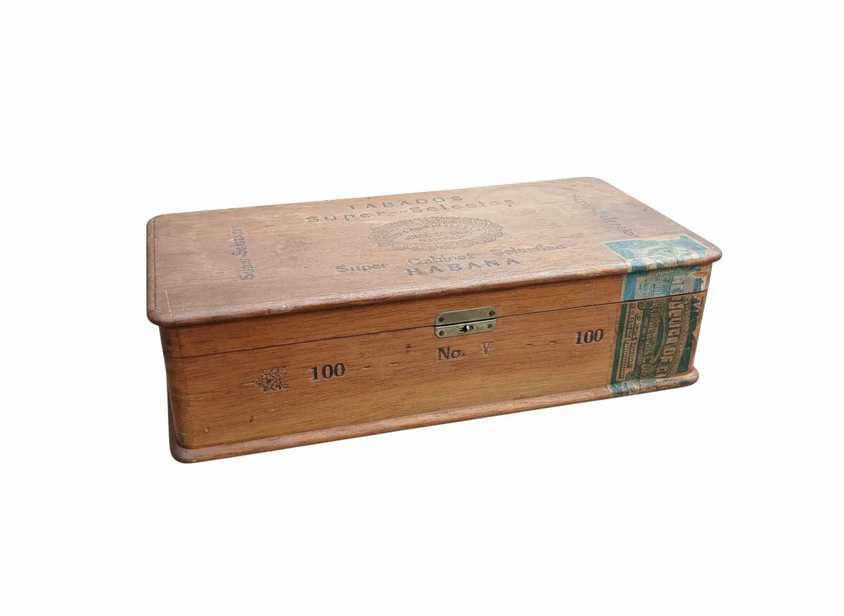 Vintage Wooden Cigar Box Jose Gener Habana Cuba Antique Collectible Storage Used