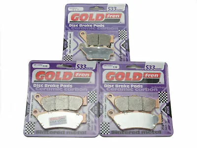 Goldfren S33 Brake Pads Front & Rear For Ducati Paul Smart 1000 LE (992cc) 2006
