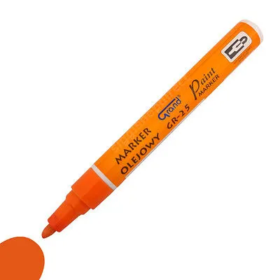 8 Universal Orange Paint Marker Oil Based Waterproof Pen Wood Glass Plastic Tyre