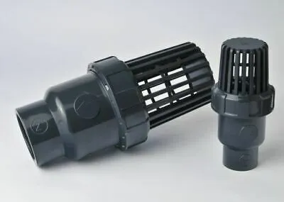 2 x PVC - U Reef Safe Metric One Way Non Return Valve Strainer - 32mm