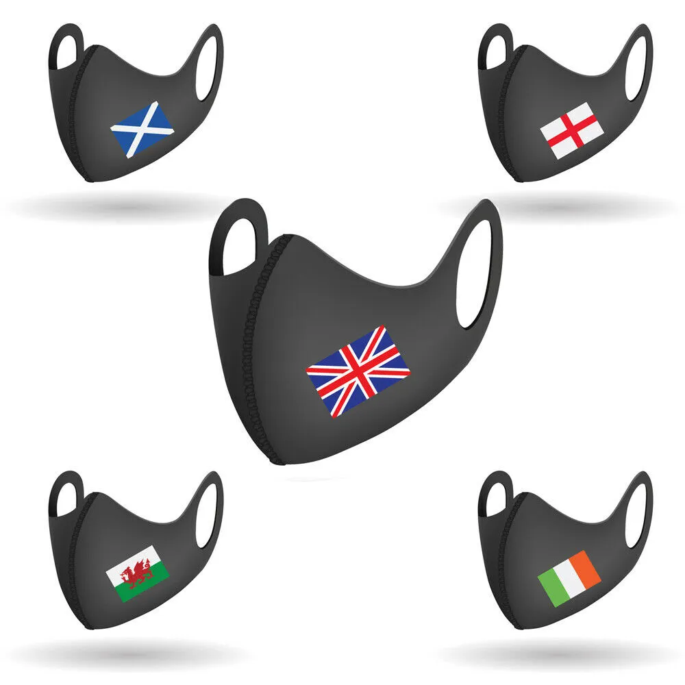 Reusable Washable 2 Pack Face Mask - England Ireland Wales Scotland UK Dispatch