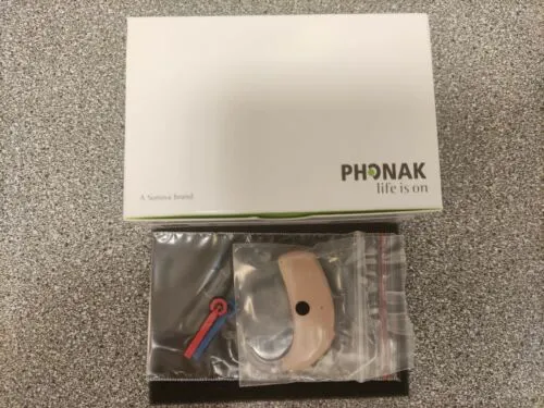 Phonak Nathos Auto UP Hearing Aid BRAND NEW. Beige COLOR.